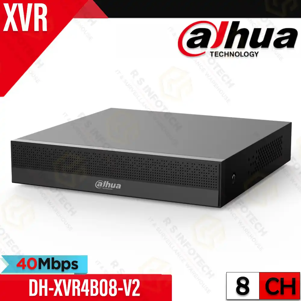 DAHUA DH-XVR4B08-V2 8CH DVR UPTO 2MP HD CAMERA & 2 IP CAMERA