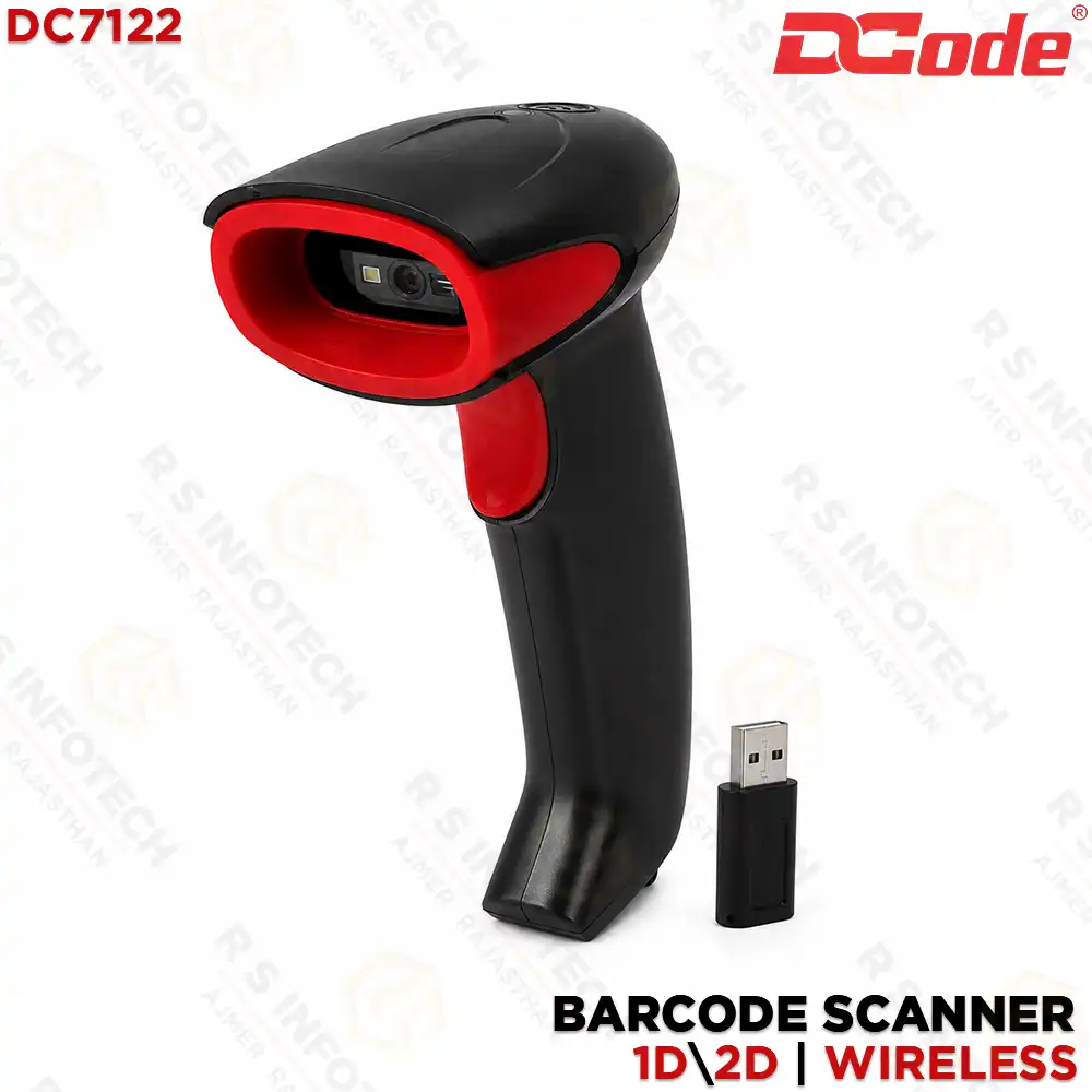 DCODE DC7122 2D WIRELESS BARCODE SCANNER | 1D/2D | 2.4G WIRELESS | 100M RANGE