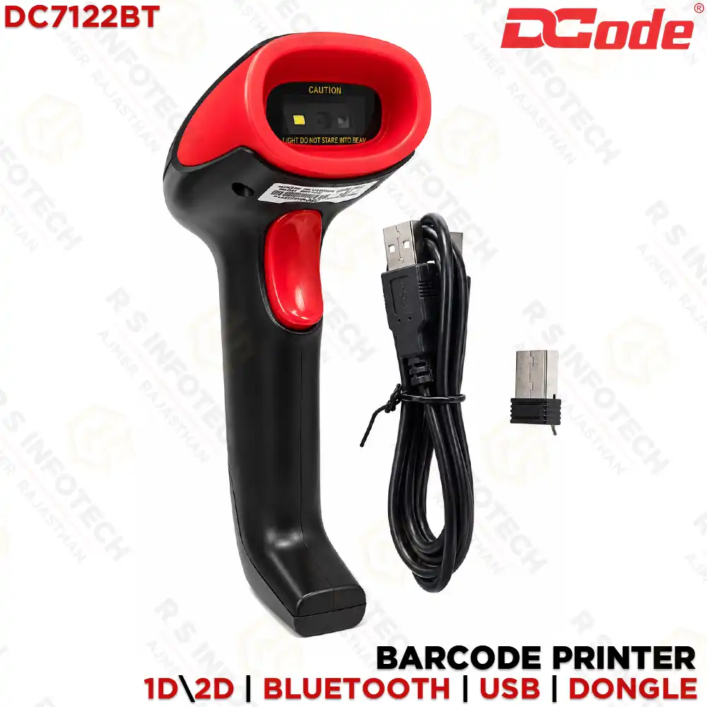 DCODE DC7122BT 2D BLUETOOTH BARCODE SCANNER | 1D/2D | USB + DONGLE + BLUETOOTH