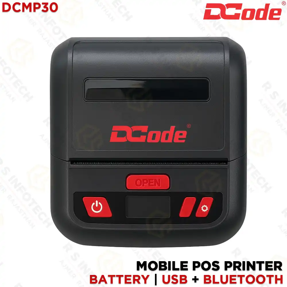 DCODE DCMP30 3-INCH MOBILE POS RECEIPT PRINTER | 203 DPI | USB + BLUETOOTH