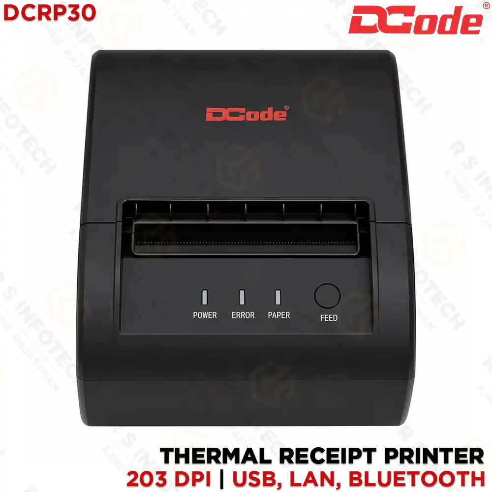 DCODE DCRP30 3" THERMAL RECEIPT PRINTER | 203 DPI | 230–260MM/S
