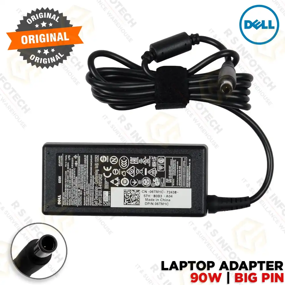 DELL 19.5V/4.62A 90W BIG PIN ADAPTOR (G5GT3K)