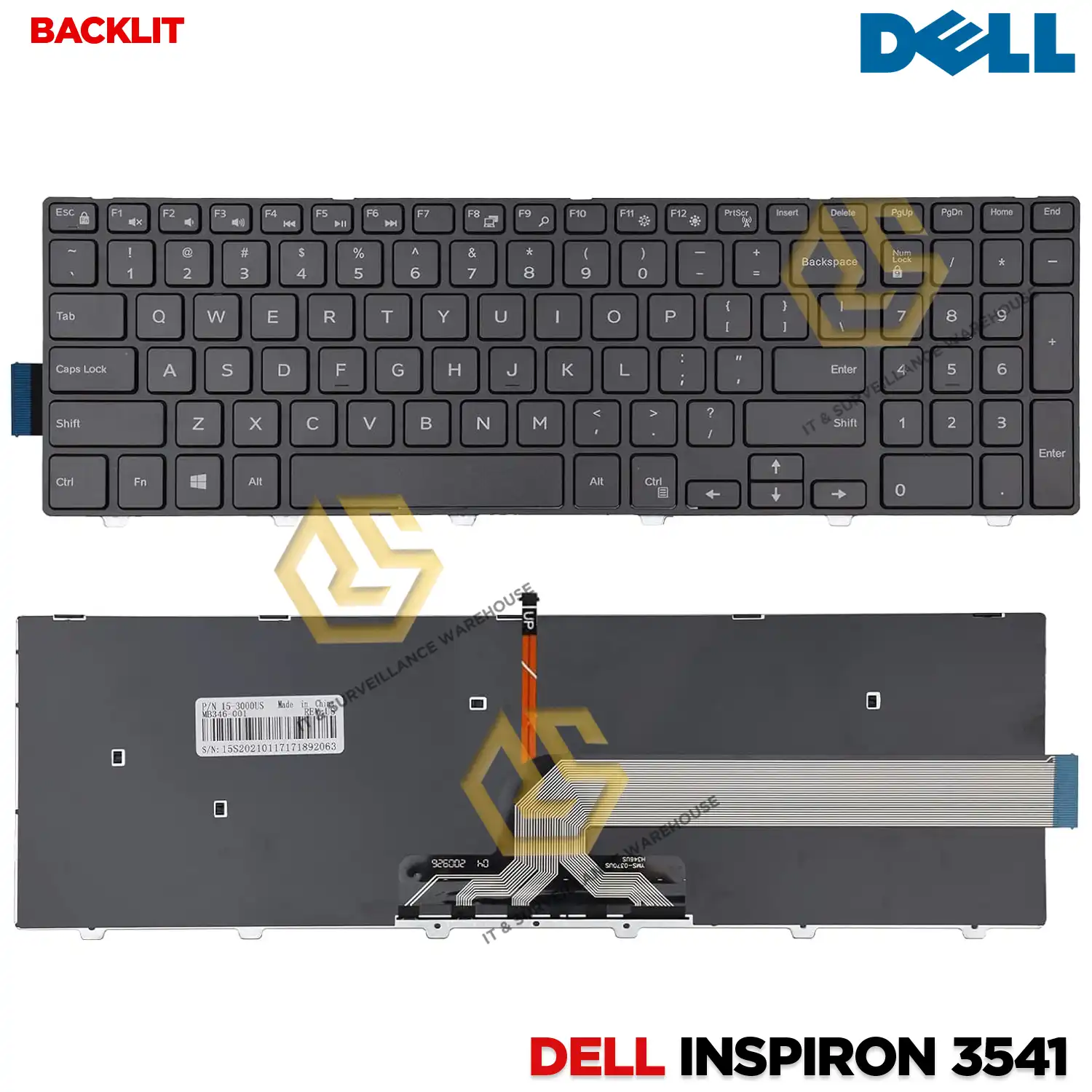 DELL 3541 3542 3543 3551 3558 5542 5545 5547 5558 5559 KEYBOARD (WITH BACKLIT)