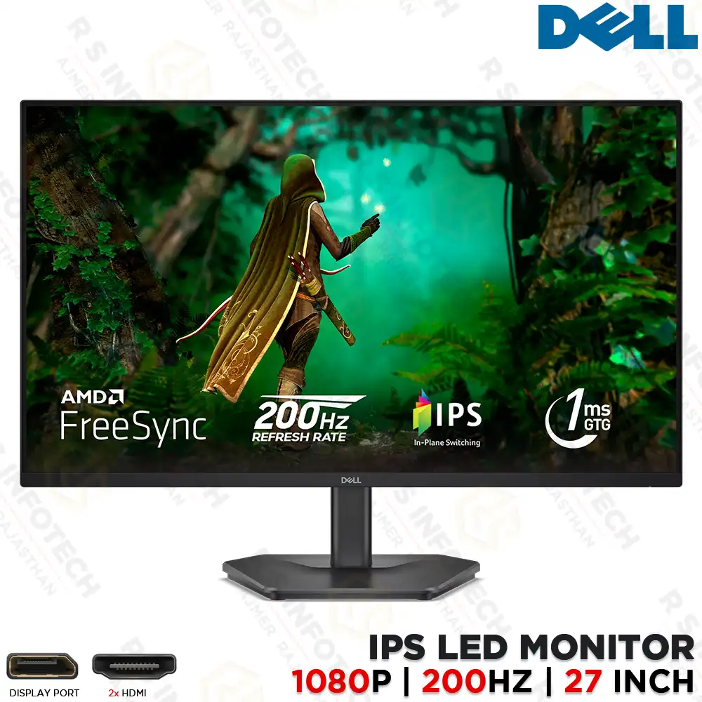 DELL SE2725HG 27 INCH FHD 200HZ IPS GAMING MONITOR | DISPLAY | 1MS FREESYNC HDR10
