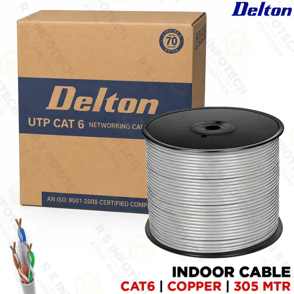 DETON 23AWG 305MTR COPPER CAT.6 UTP LAN CABLE