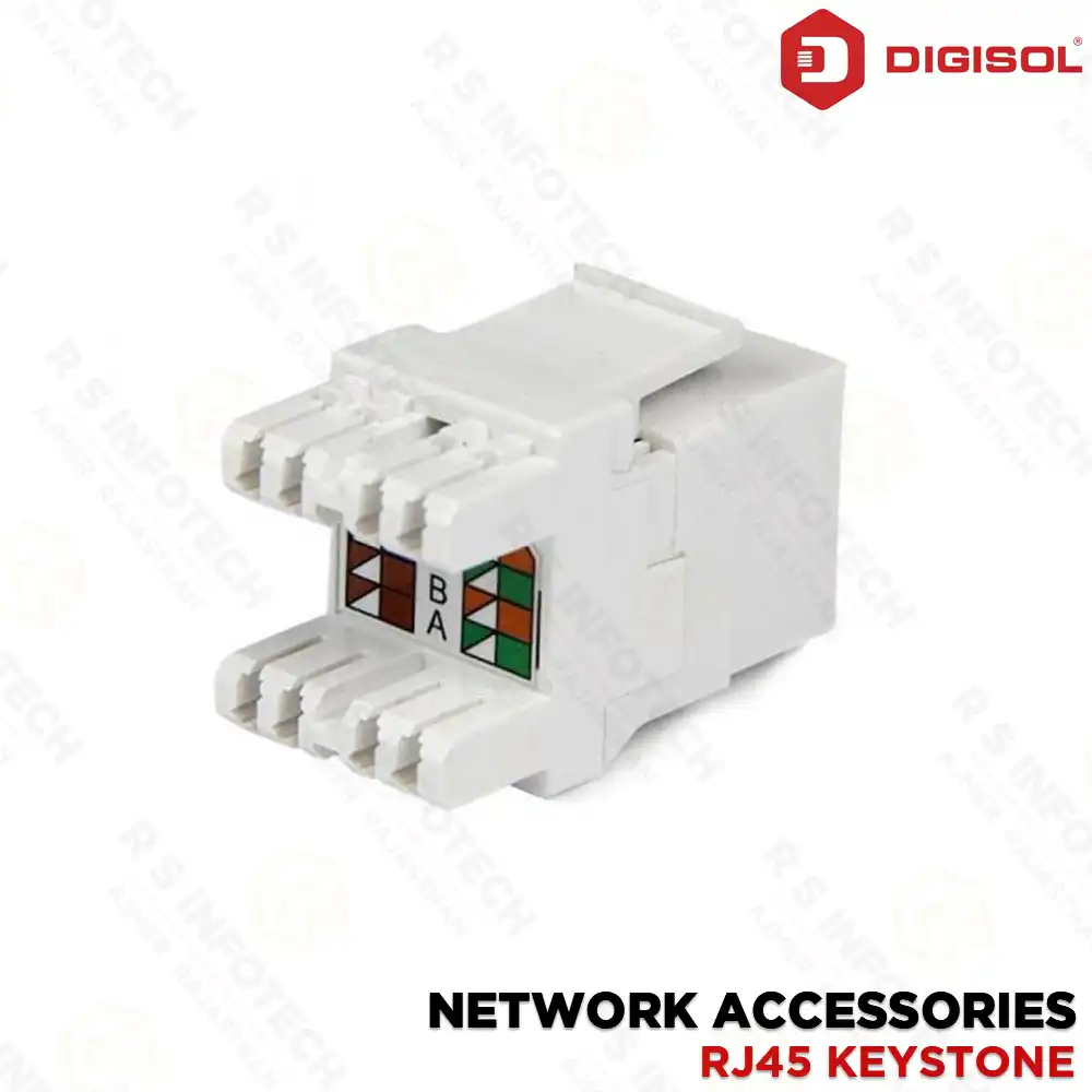 DIGISOL KS6UWH-C CAT6 UNSHIELDED RJ45 | RJ11 KEYSTONE JACK