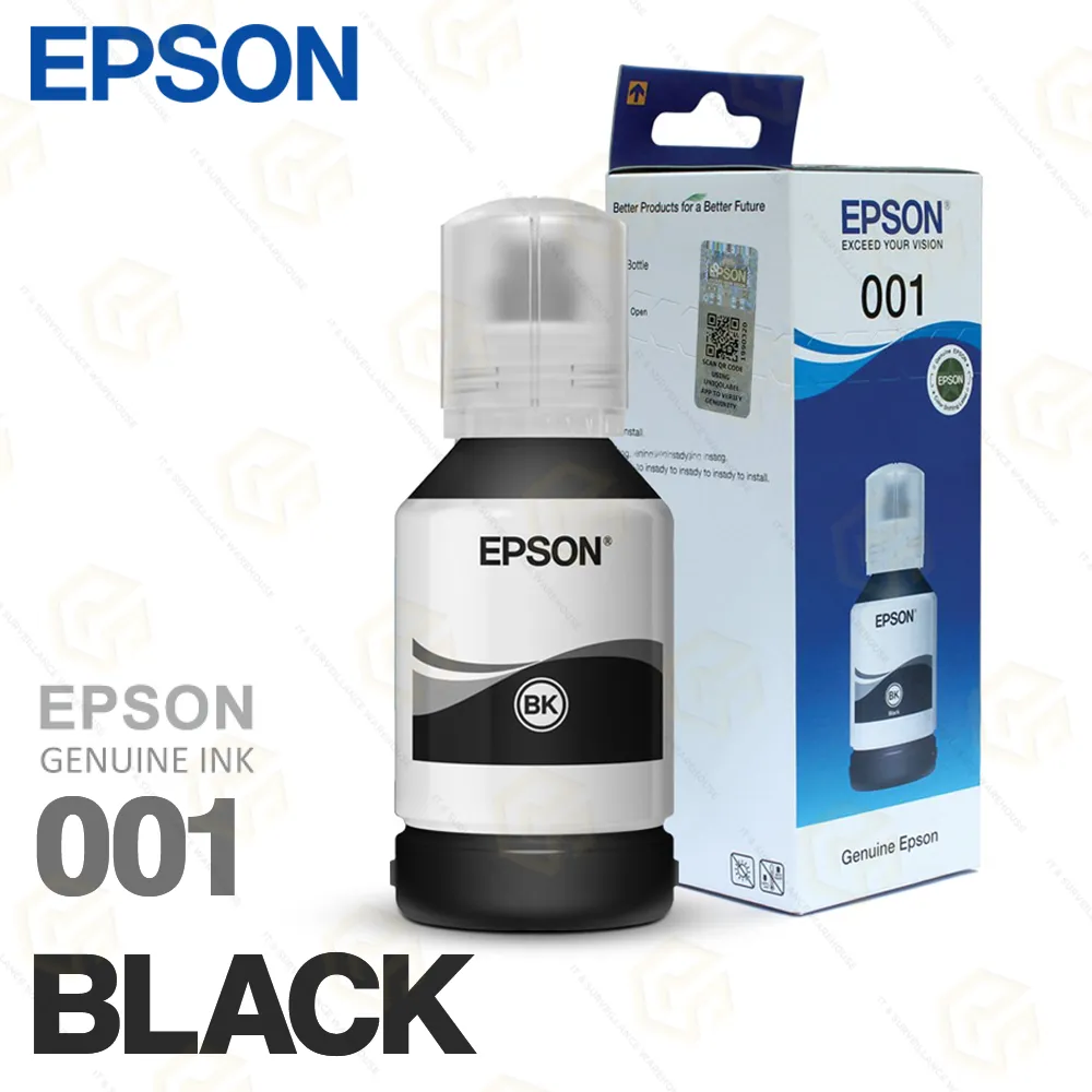 EPSON INK BOTTLE 001 BLACK 127ML (L4150,L4260,L4160, L6160,L6170,L6190)
