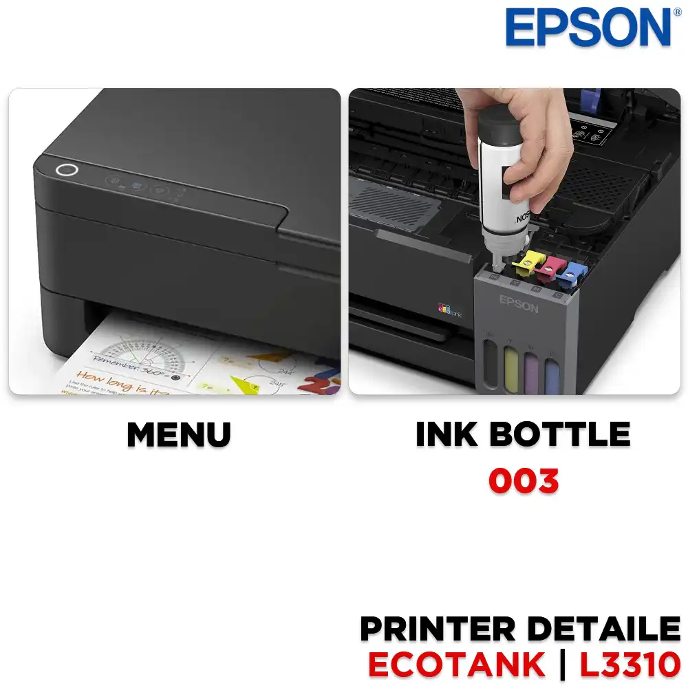 EPSON L3310 COLOR MULTIFUNCTION INK TANK PRINTER PRINT SCAN COPY