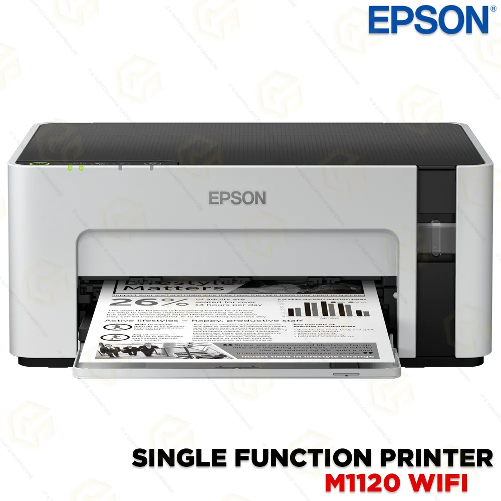 EPSON PRINTER SINGLE FUNCTION MONO M1120 | WIFI (3YEAR)