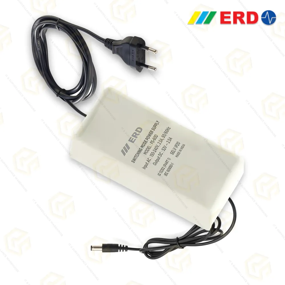 ERD PS-60D 52V/2.5AMP POWER SUPPLY FOR POE SWITCH