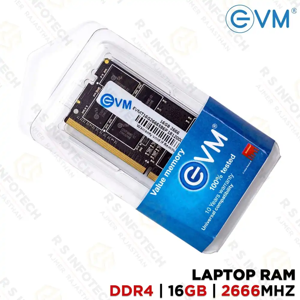 EVM 16GB DDR4 2666MHZ SO-DIMM LAPTOP RAM (EVMT16G2666S86P)