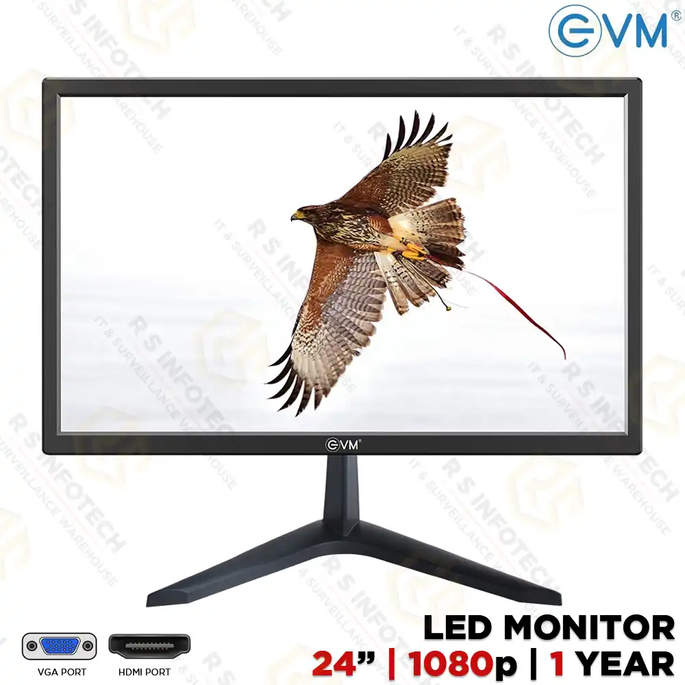 EVM 240 GRAND 24" LED MONITOR VGA+HDMI PORT (1YEAR)