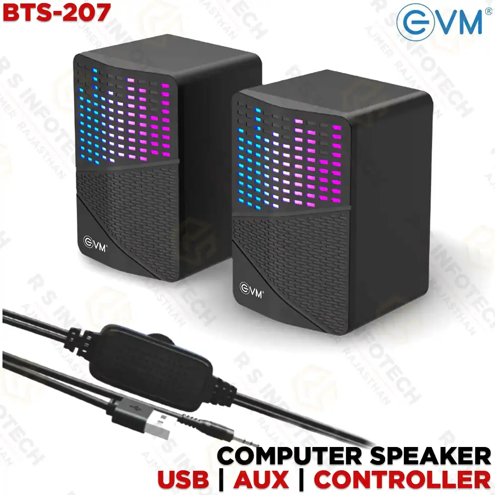 EVM-BTS-209 ENDESK ALPHA BLUETOOTH+AUX RGB GAMING SPEAKERS