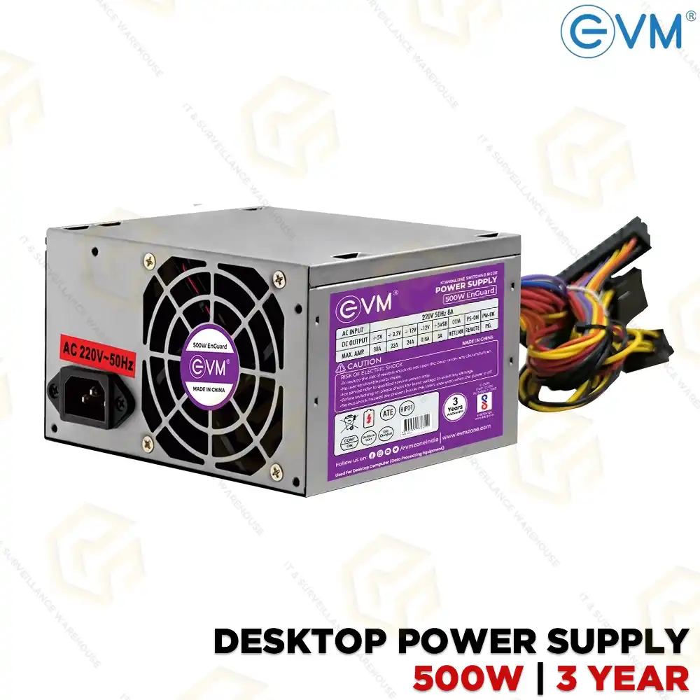 EVM ENGUARD 500W DESKTOP POWER SUPPLY SMPS (3YEAR)