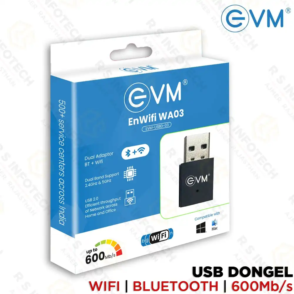 EVM ENWIFI WA03 WIFI+BLUETOOTH DUAL BAND ADAPTOR