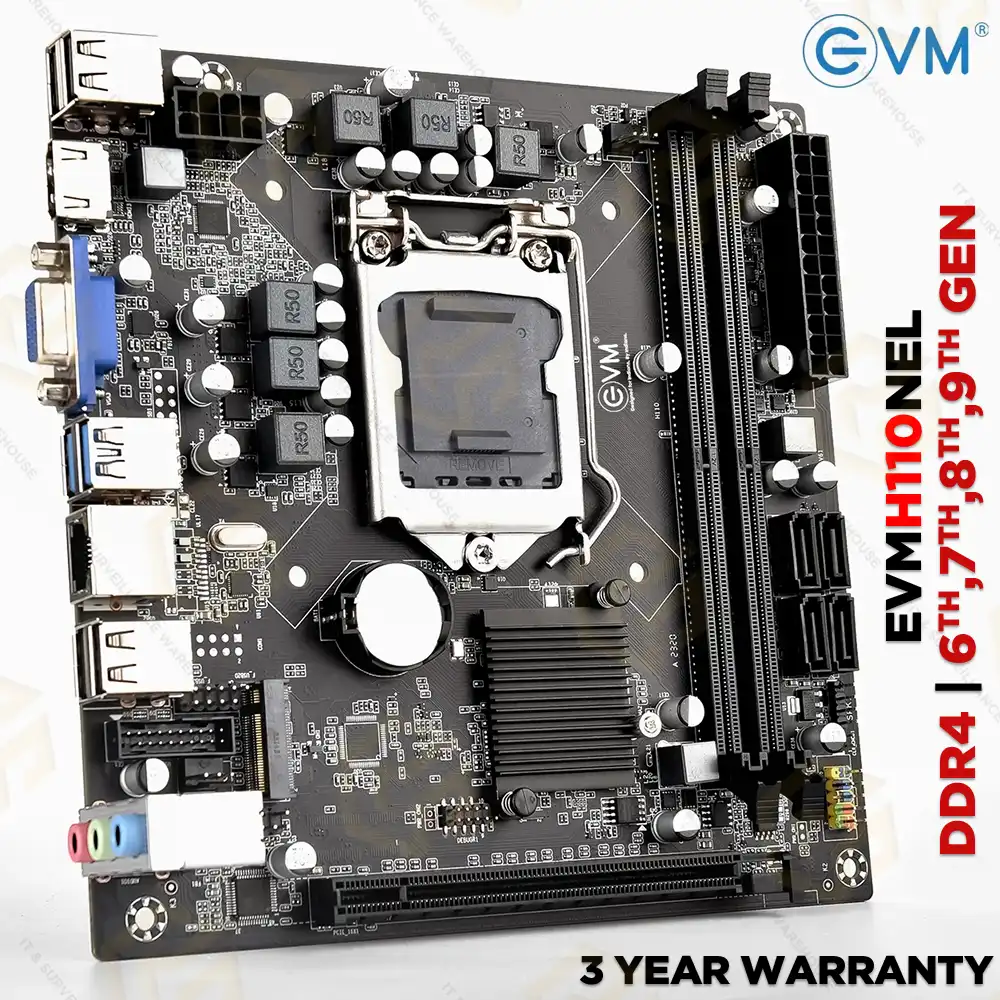 EVM H110-DDR4 MOTHERBOARD WITH NVME SLOT 6TH/ 7TH/ 8TH/ 9TH GEN | LGA1151 SOCKET