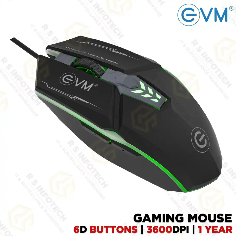 EVM M06063 WIRED GAMING MOUSE 6D BUTTONS 3600DPI