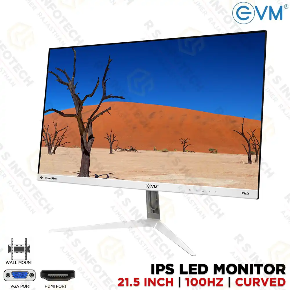 EVM PLASMA C160 21.5" CURVED FHD VA MONITOR | 100HZ | HDMI + VGA | 3 YEAR