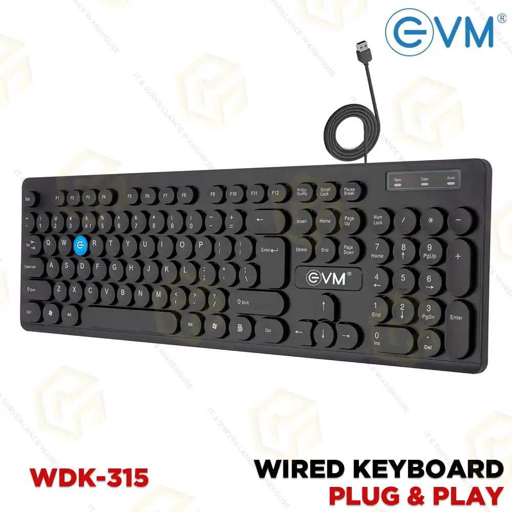 EVM WIRED KEYBOARD WDK-315 (1YEAR)