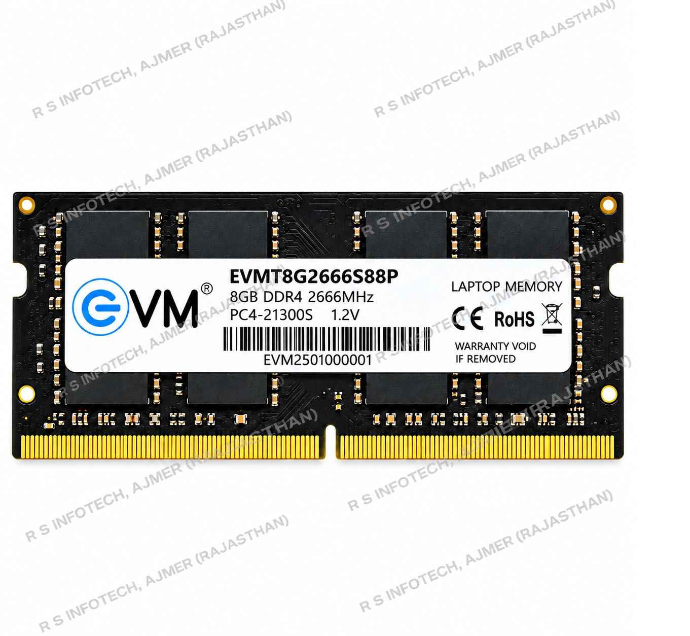 EVMT8G2666S88P 8GB DDR4 2666MHZ LAPTOP RAM (10YR)