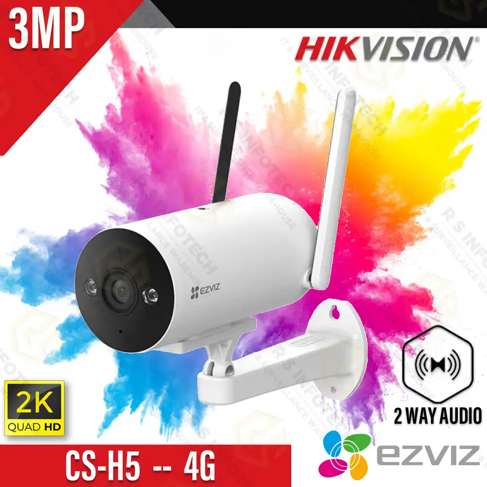 EZVIZ CS-H5 3MP 4G 2K BULLET CAMERA IP67 WITH TWO WAY CALLING