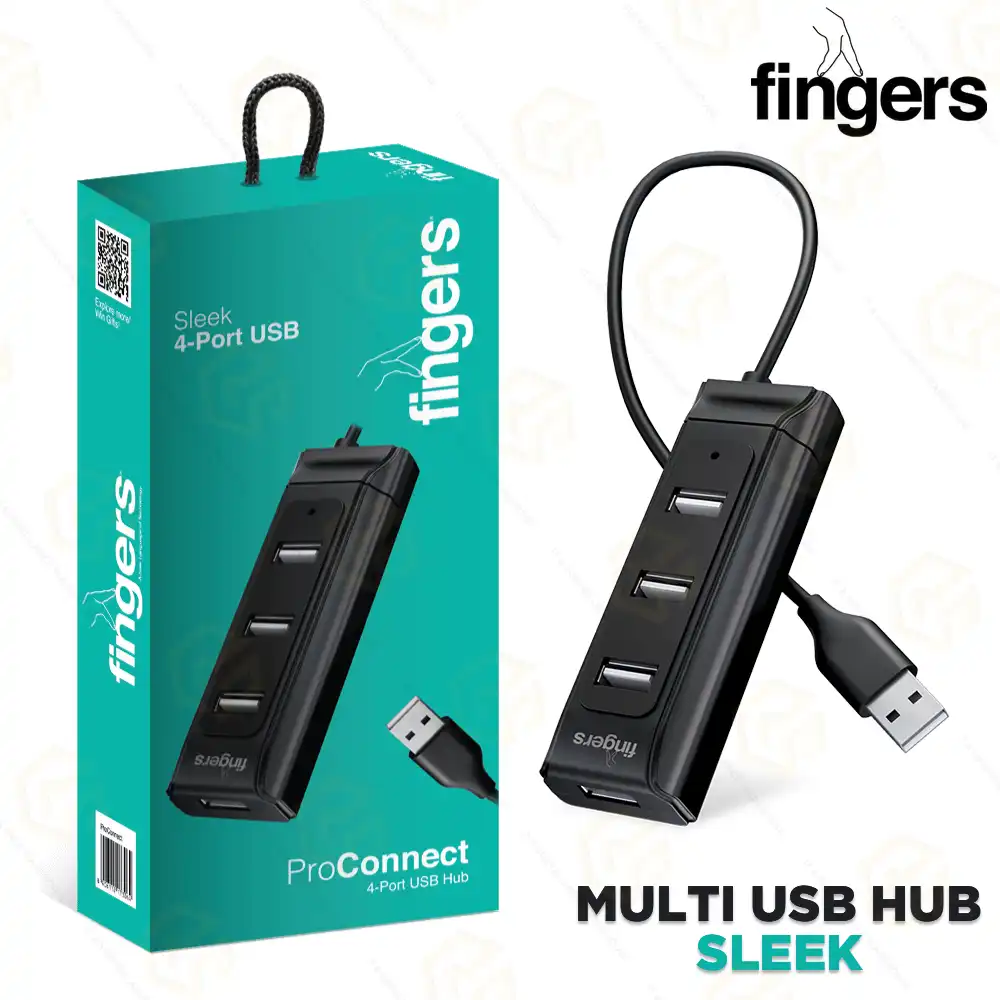 FINGERS 4-PORT USB HUB 2.0 (1YEAR)