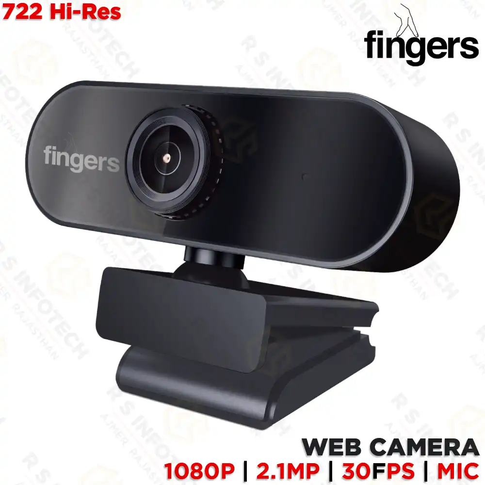FINGERS 722 HI-RES FULL HD 1080P USB WEBCAM WITH MICROPHONE