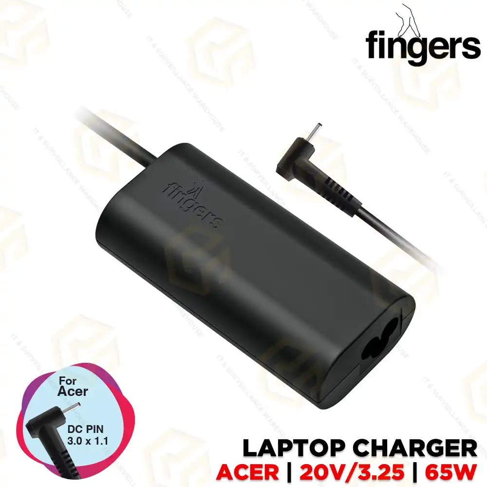 FINGERS ADAPTER FOR ACER 65W 3.0X1.1MM (3YR)