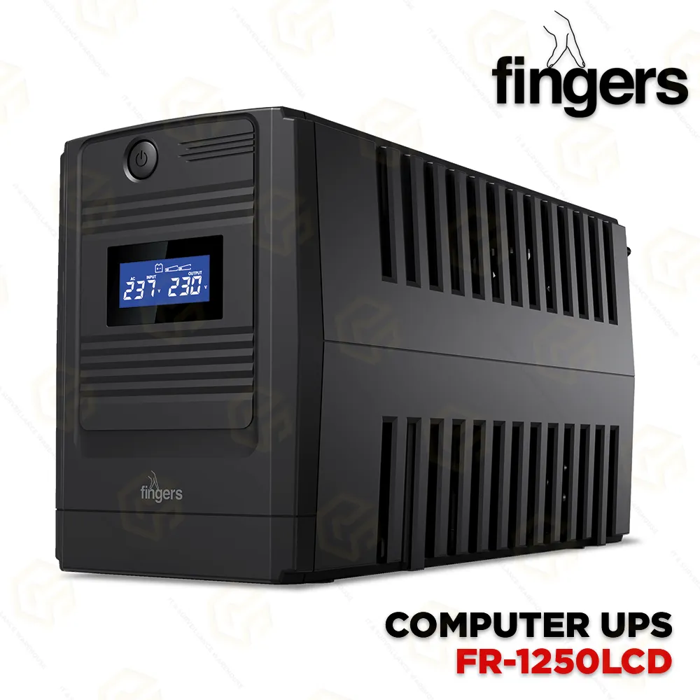 FINGERS FR-1250LCD FAST RECHARGE UPS  1200VA/720W (2+2 WARRANTY)