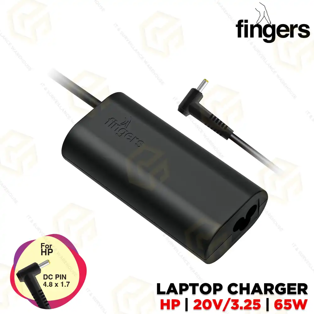 FINGERS HP ADAPTER FOR ACER 65W 4.8X1.7MM YELLOW PIN (3YEAR)