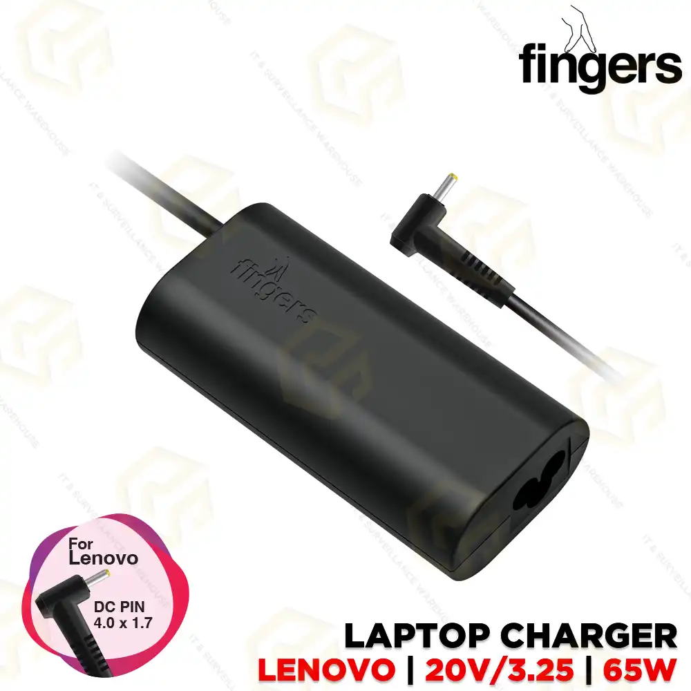 FINGERS ADAPTER FOR LENOVO 65W 4.0X1.7MM (3YR)