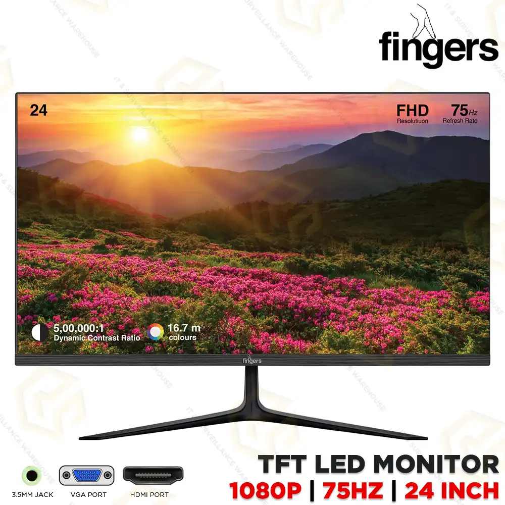 FINGERS THE BIG PICTURE LED MONITOR FHD ULTRA-SLIM & FRAMELESS WALL MOUNTABLE (3YEAR)