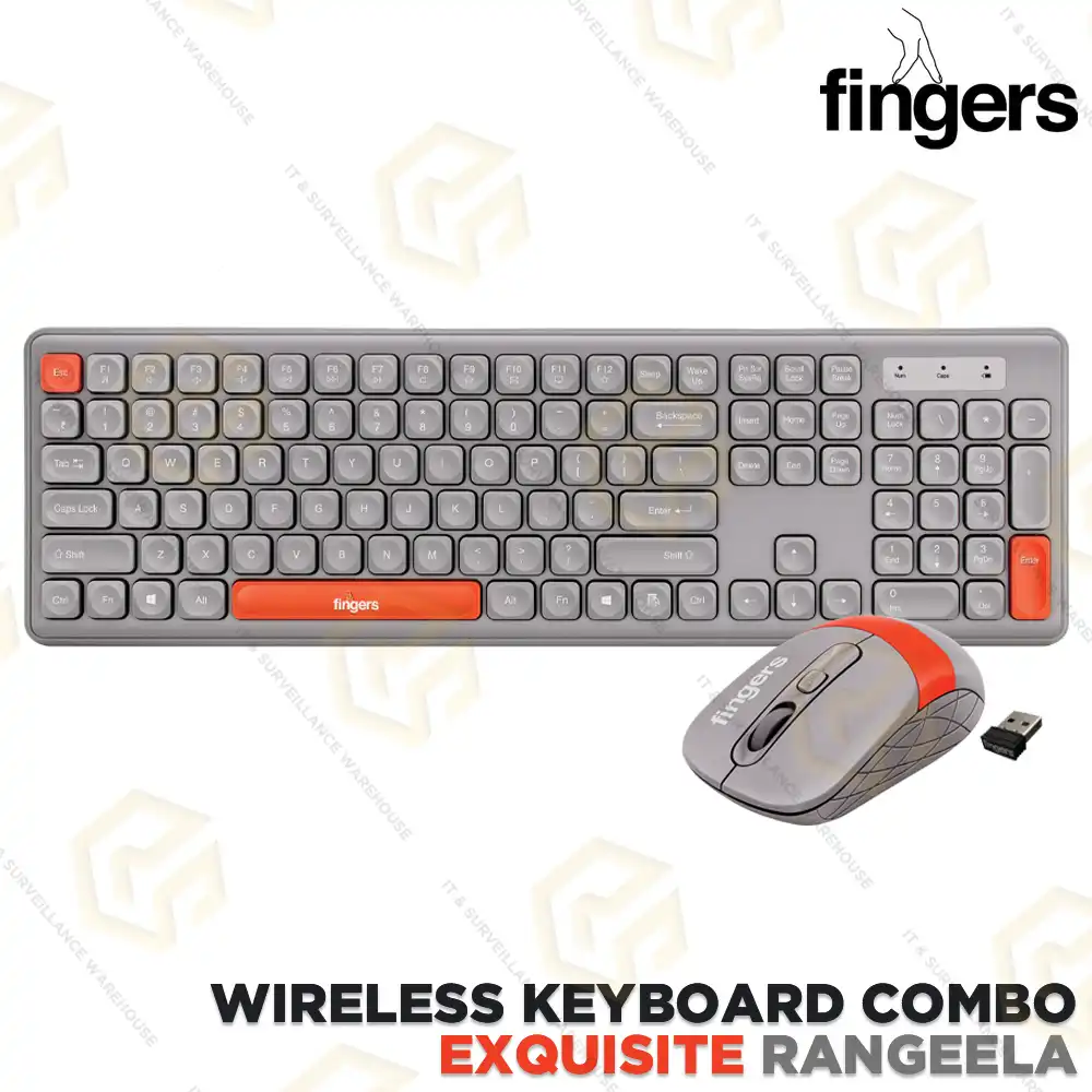 FINGERS VELVET C4 EXQUISITE RANGEELA WIRELESS COMBO GREY AND ORANGE
