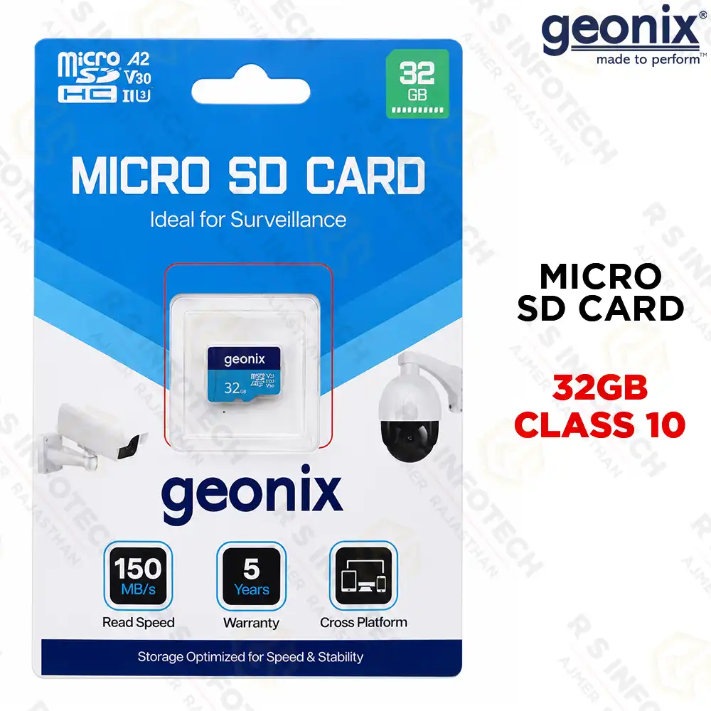 GEONIX 32GB MICRO SDHC MEMORY CARD V30 UHS-I UP TO 150MB/S READ