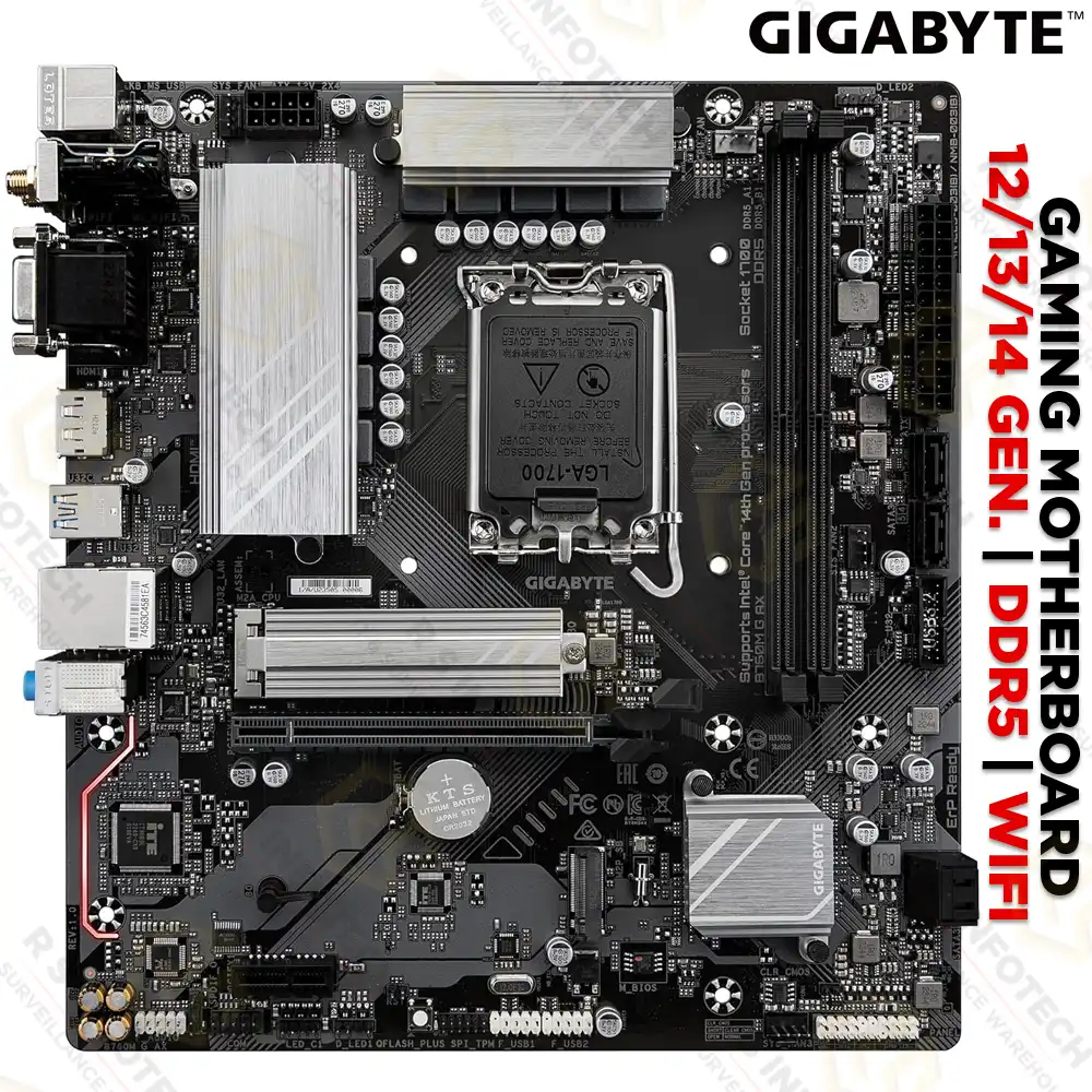 GIGABYTE B760M G AX DDR5 WIFI+BLUETOOTH MOTHERBOARD 12TH/ 13TH/ 14TH GEN (3YEAR)