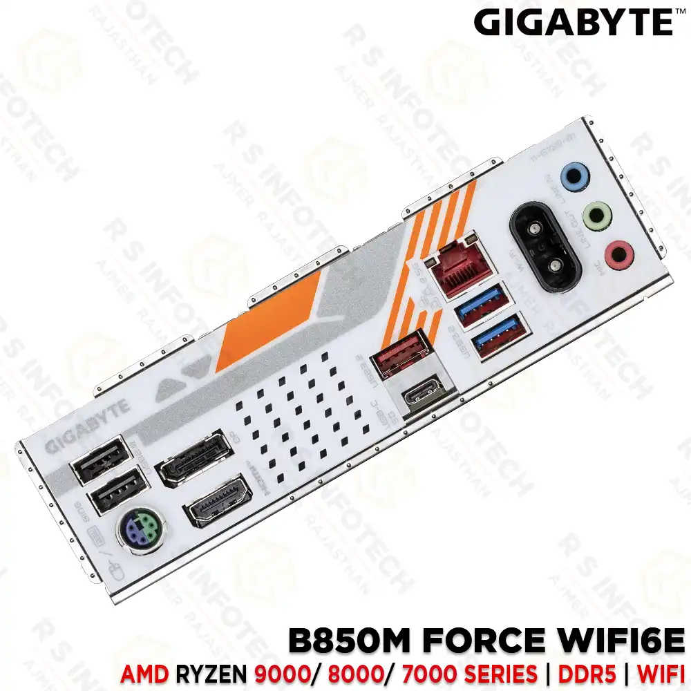 GIGABYTE B850M FORCE WIFI6E AMD RYZEN 9000 8000 7000 SERIES AM5 SOCKET DDR5 MOTHERBOARD