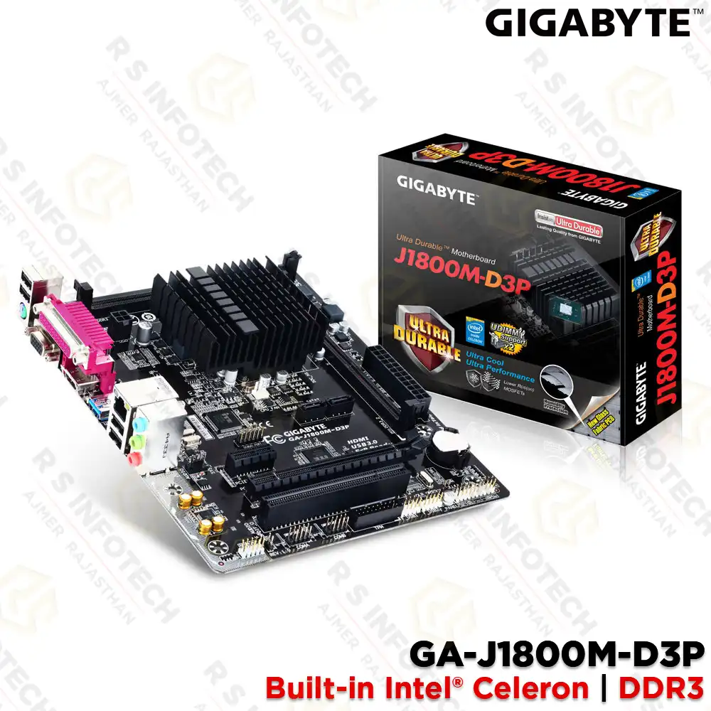 GIGABYTE GA-J1800M-D3P MOTHERBOARD | INTEL CELERON J1800 DUAL-CORE | DDR3