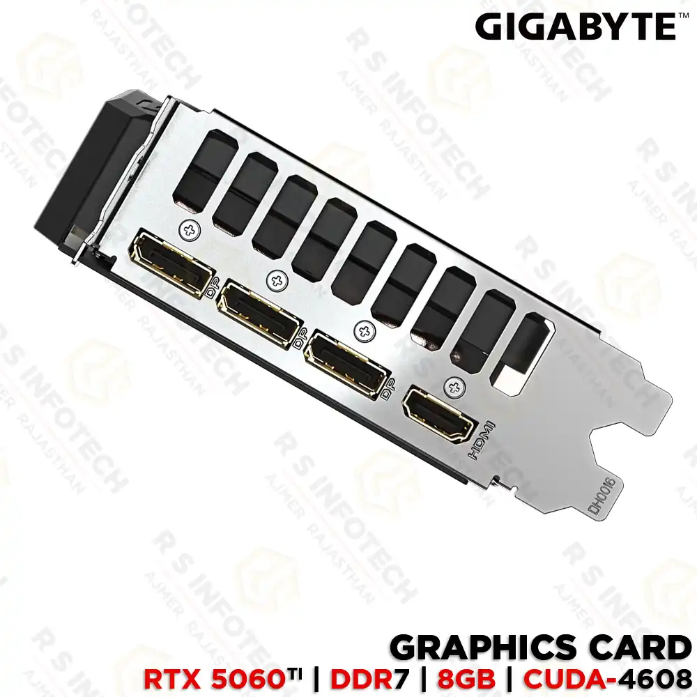 GIGABYTE GEFORCE RTX 5060TI WINDFORCE OC 8GB GDDR7 GRAPHIC CARD (GV-N506TWF2MAXOC-8GD)