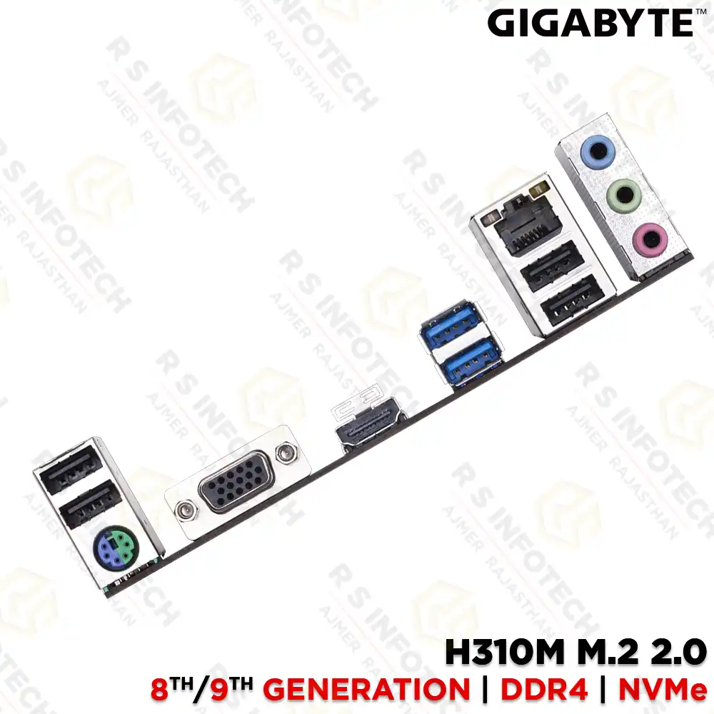 GIGABYTE H310M-M.2 2.0 DDR4 MOTHERBOARD | INTEL 8TH & 9TH GEN | M.2 NVME | USB 3.1