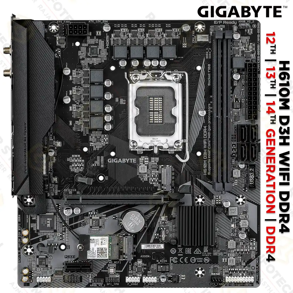GIGABYTE H610M D3H WIFI DDR4 LGA1700 MOTHERBOARD | DDR4 WI-FI AC (3 YEAR)