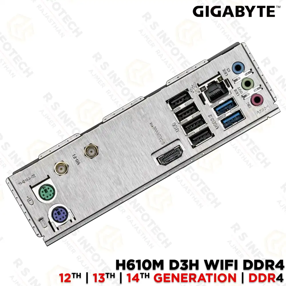 GIGABYTE H610M D3H WIFI DDR4 LGA1700 MOTHERBOARD | DDR4 WI-FI AC (3 YEAR)