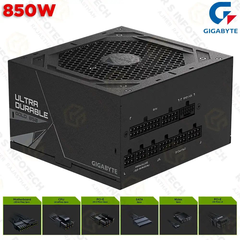 GIGABYTE UD850GM PG5 V2 850W FULLY MODULAR ATX 3.1 GOLD PSU | PCIe 5.1