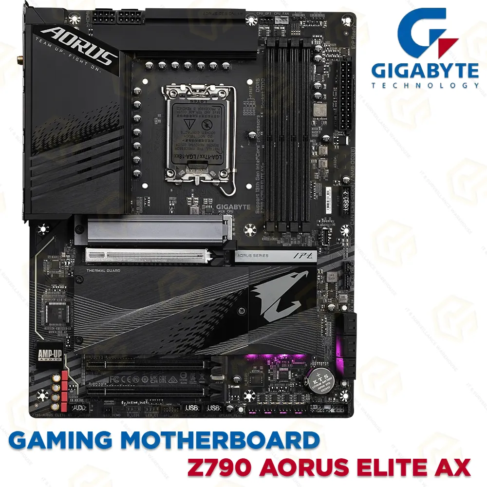 GIGABYTE Z790 AORUS ELITE AX DDR5 WIFI MOTHERBOARD 12TH/ 13TH/ 14TH GEN (5YEAR)