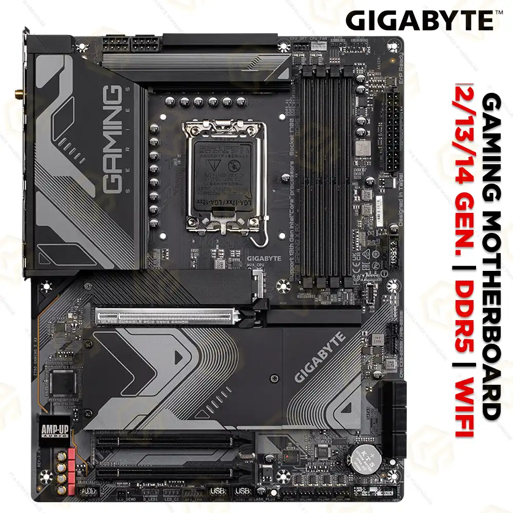 GIGABYTE Z790 GAMING X AX Wi-Fi+BLUETOOTH DDR5 MOTHERBOARD 12TH/ 13TH/ 14TH GEN