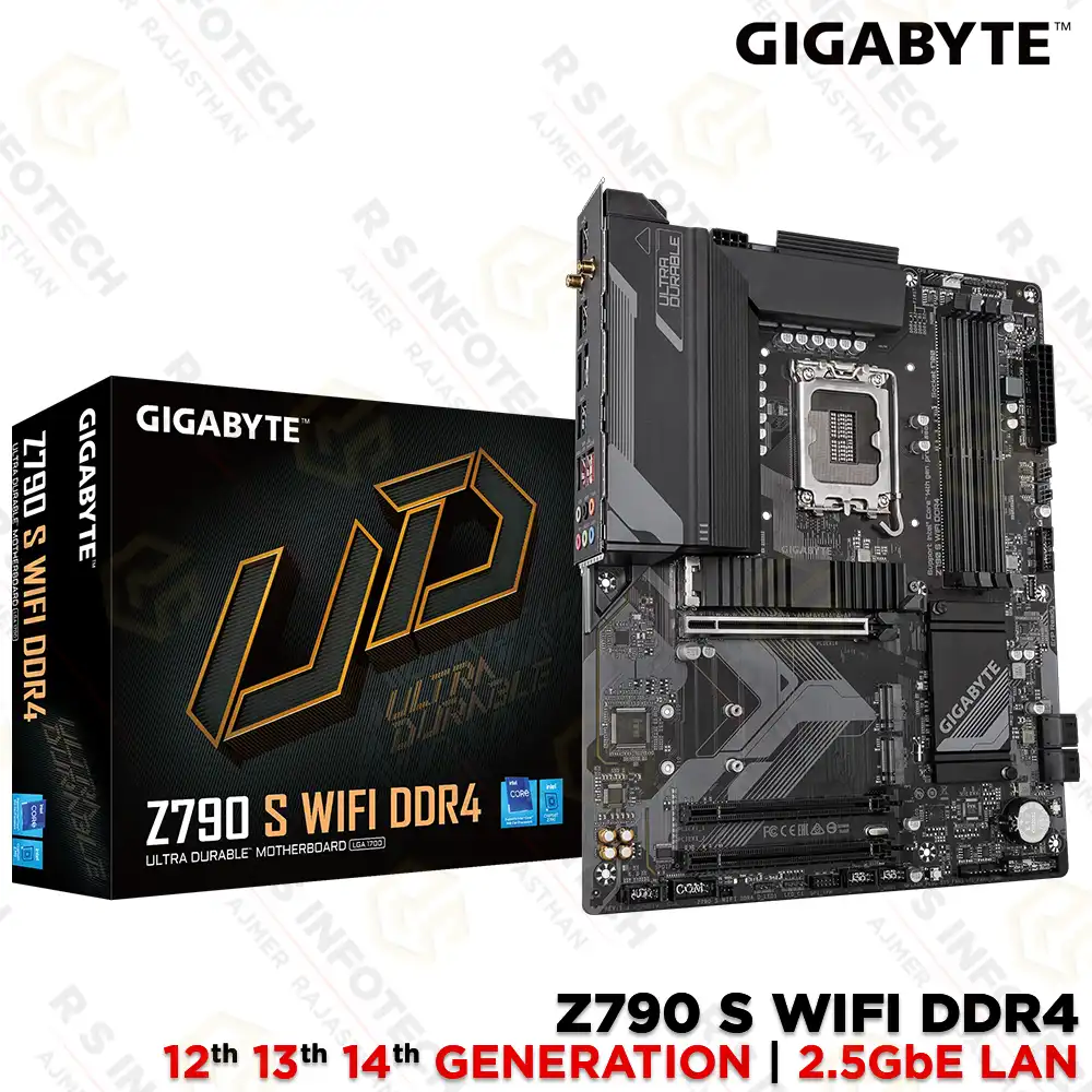 GIGABYTE Z790 S WIFI DDR4 LGA1700 INTEL 12TH/13TH/14TH GEN ATX MOTHERBOARD