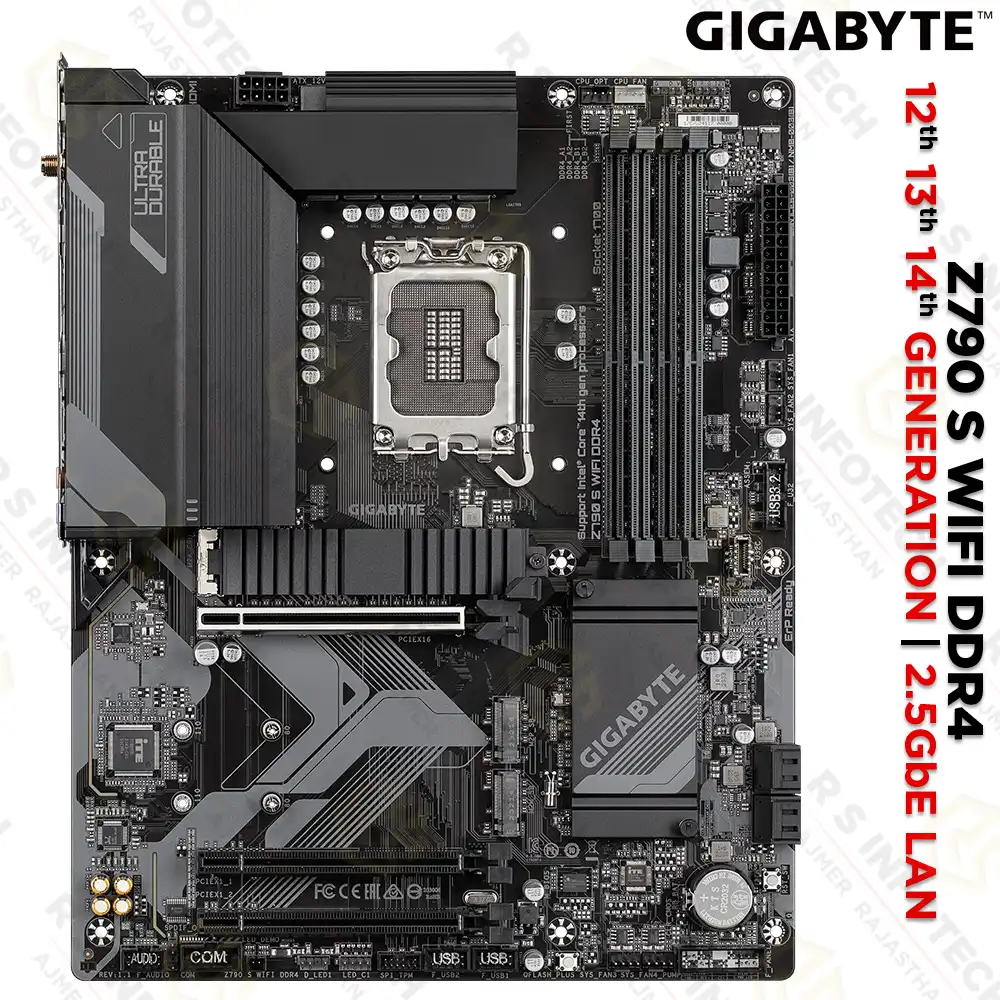 GIGABYTE Z790 S WIFI DDR4 LGA1700 INTEL 12TH/13TH/14TH GEN ATX MOTHERBOARD