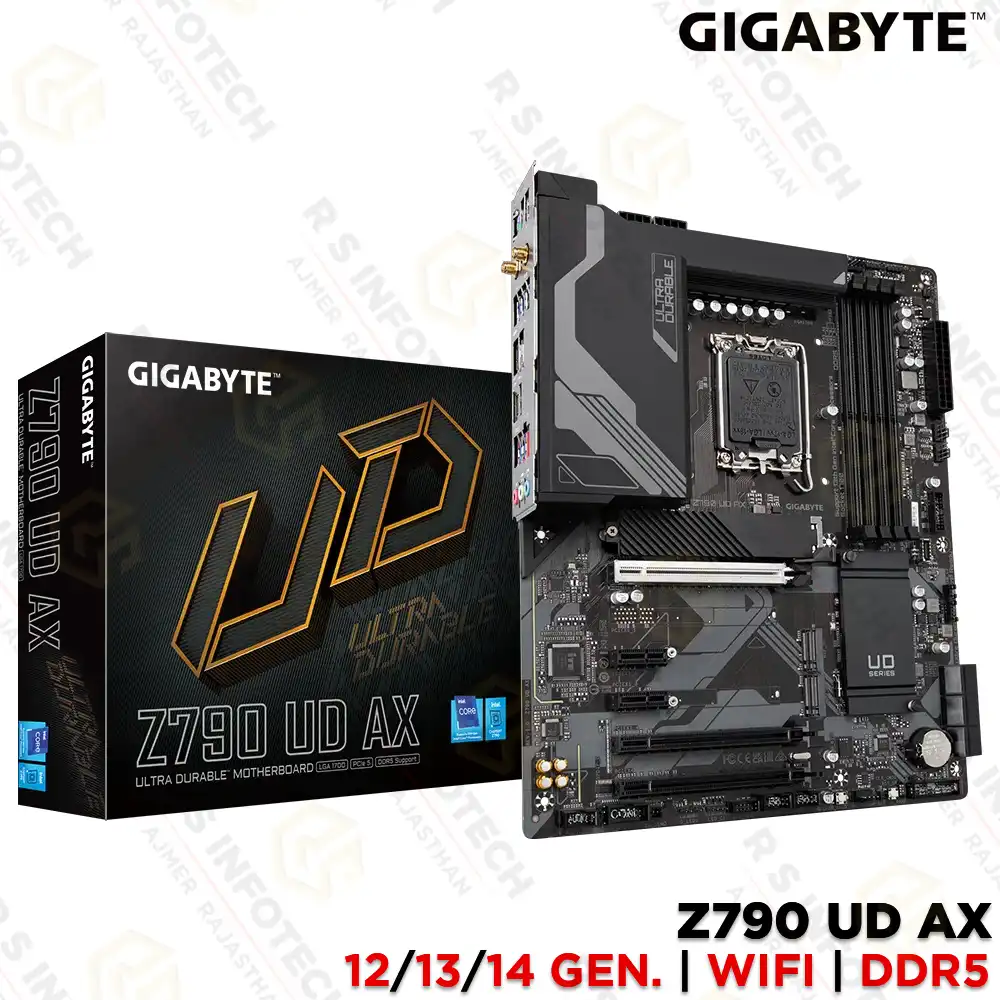 GIGABYTE Z790 UD AX DDR5 INTEL 12TH 13TH & 14TH GEN MOTHERBOARD