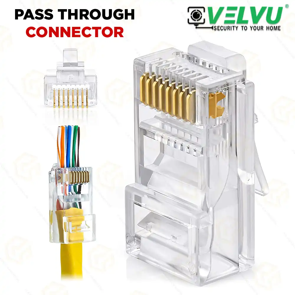 VELVU RJ45 PASS THROUGH CONNECTOR (PACK OF 100)