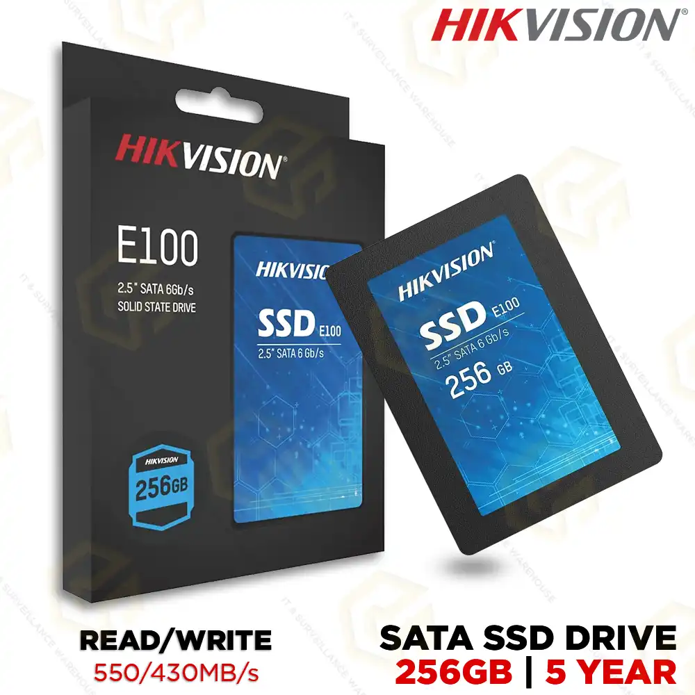 HIKVISION 2.5″ 256GB INTERNAL SATA SSD E100, UPTO 550MB/S (5YEAR)