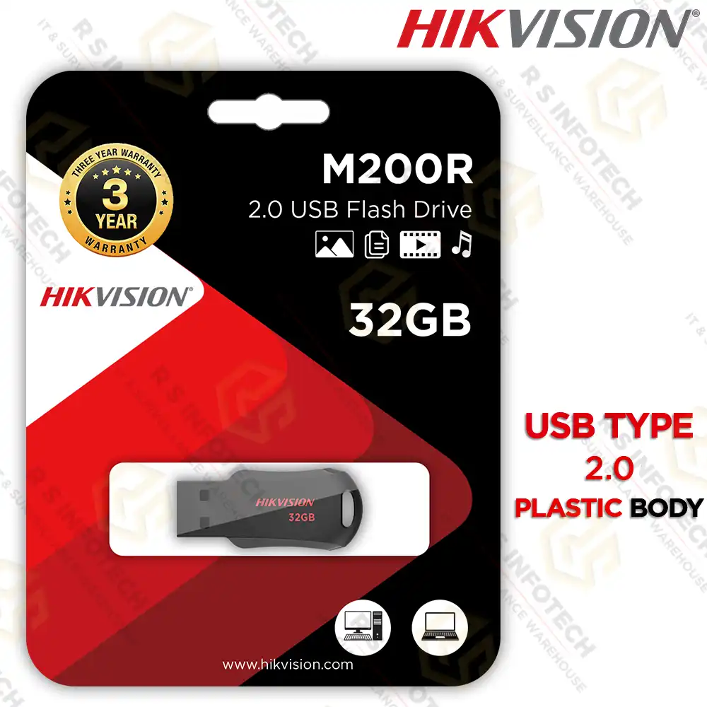 HIKVISION BLADE M200R 2.0 32GB PEN DRIVE (3YR)